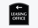 Leasing Office Left Arrow Sign