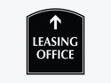 Leasing Office Up Arrow Sign