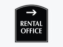 Rental Office Right Arrow Sign