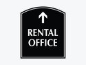 Rental Office Up Arrow Sign