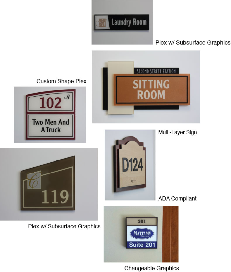 Custom Interior Signs Elements Inc